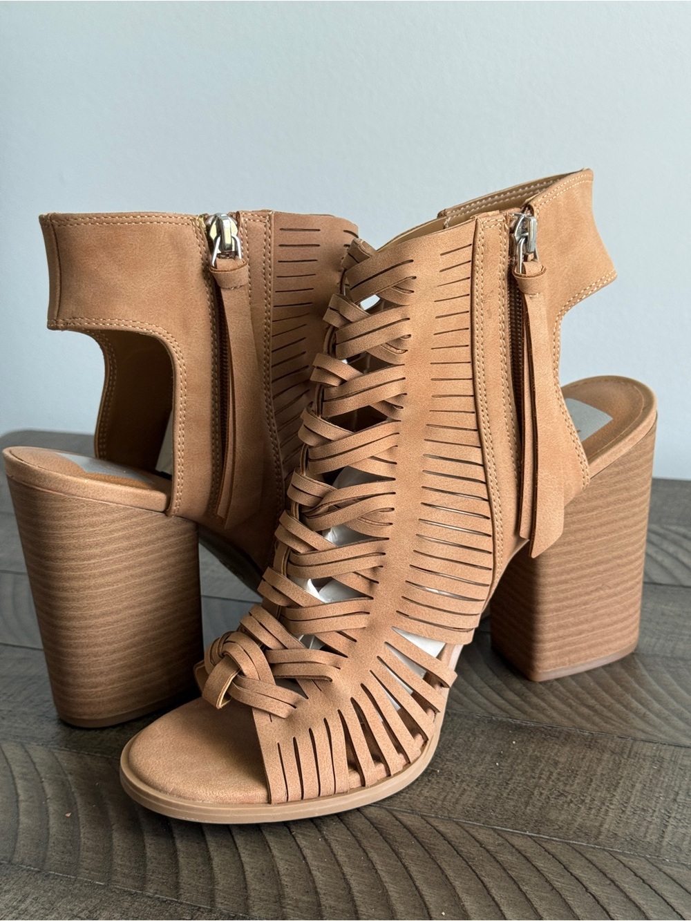 DV by Dolce Vita Ankle Booties | Open Toe Braided Style Size 9.5 - Picture 5 of 10